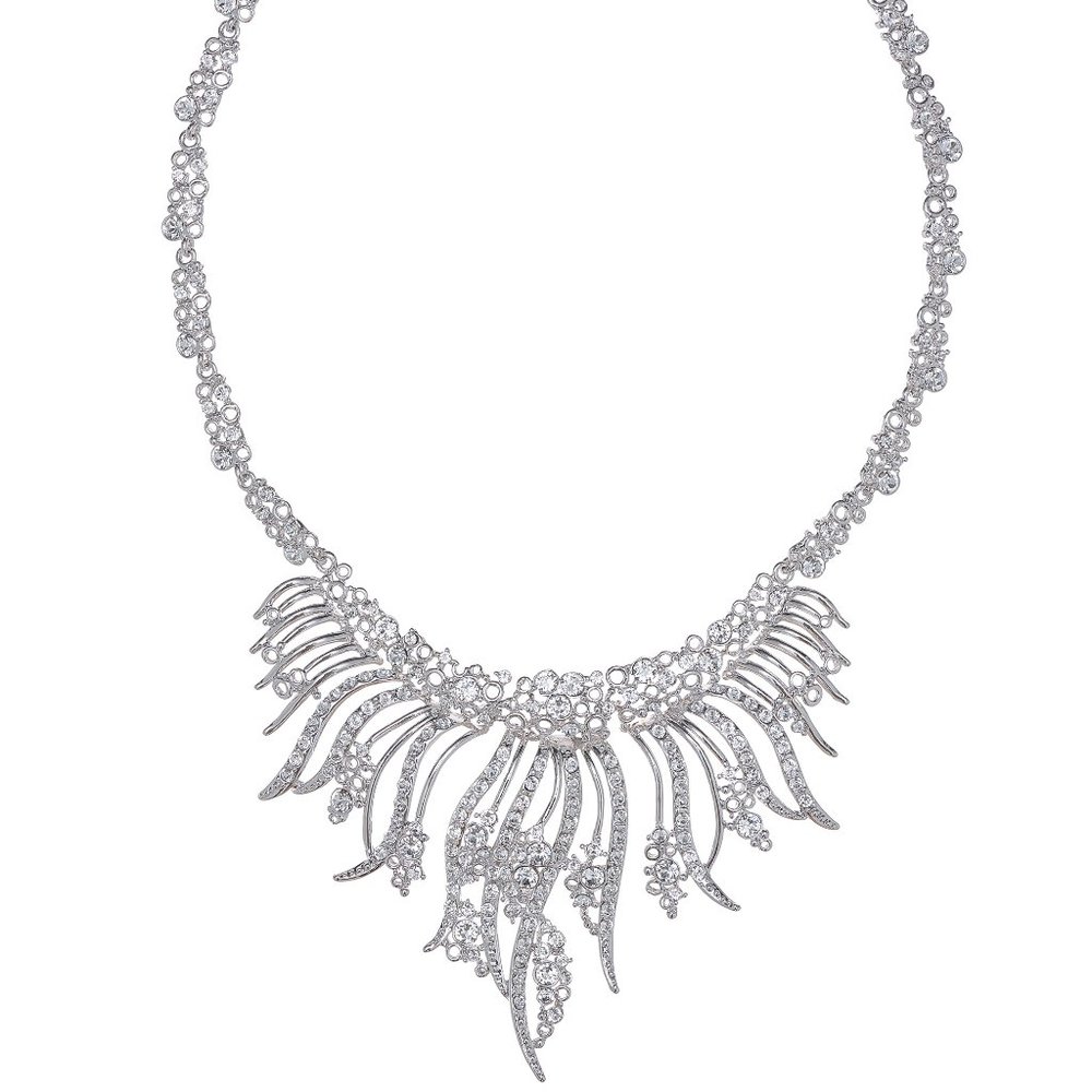 Swarovski Crystal Statement Necklace Earrings Set - image 3
